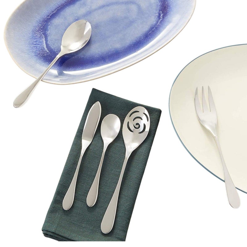 KNORK's Original Flatware Set - 45 Piece Glossy Silverware Set with Knork Forks - Durable and Stylish Knork Flatware Set for Everyday Use, Service for 8 - Image 4